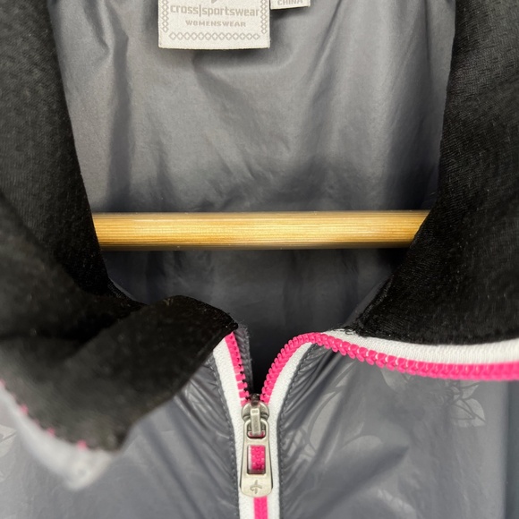 Windbreaker – Charcoal Gray with Pink Trim - Picture 10 of 15